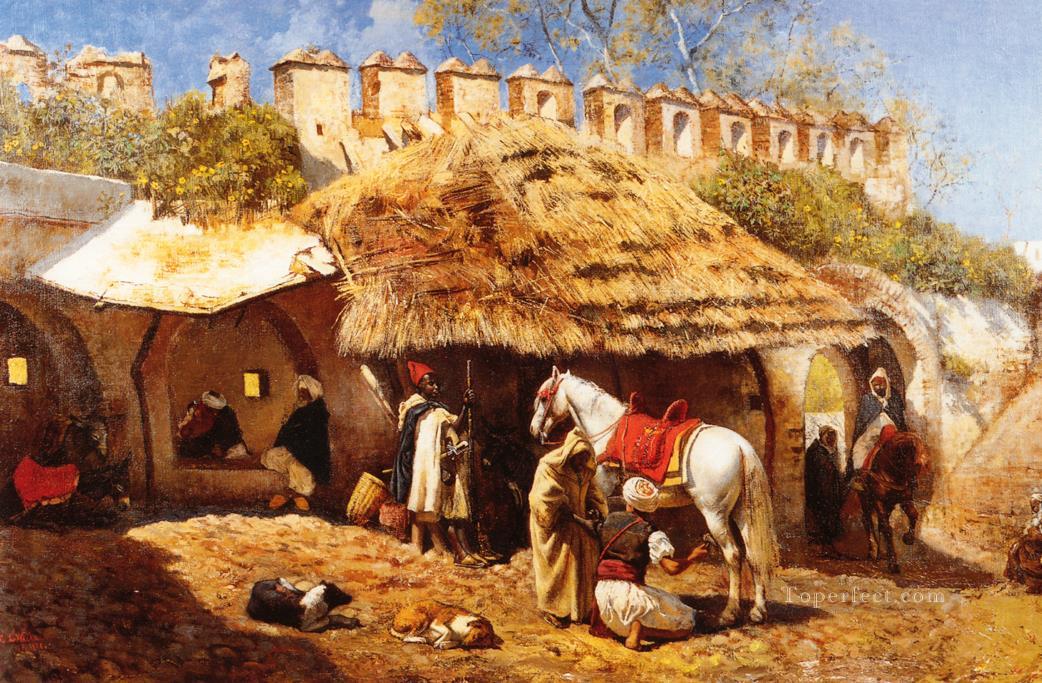 Blacksmith Shop at Tangiers Persian Egyptian Indian Edwin Lord Weeks Oil Paintings